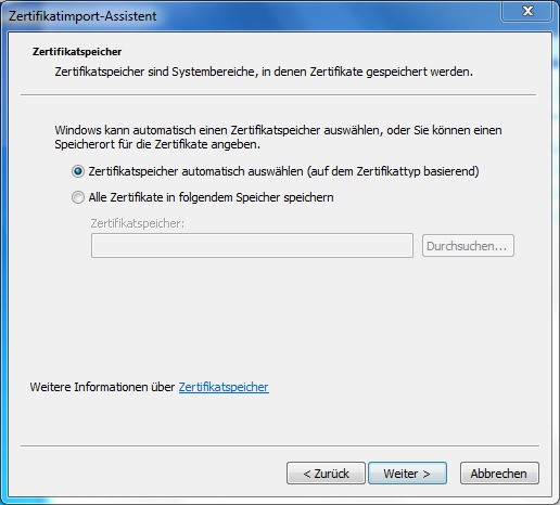 Zertifikatspeicher